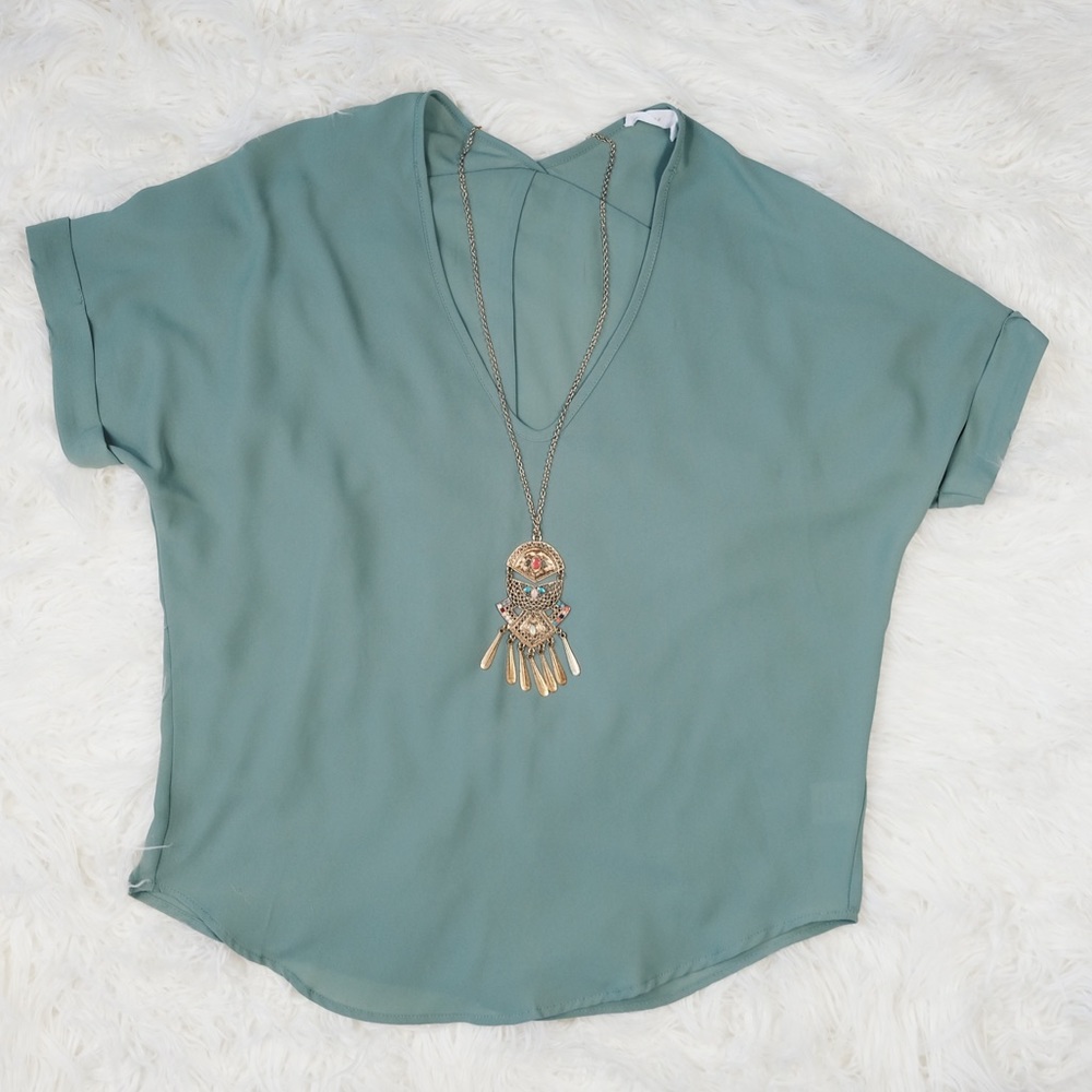 Lush Roll Sleeve Top